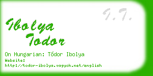 ibolya todor business card
